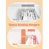 imageHOUSE DAY 14 Inch Kids Velvet Hangers 100 Pack Durable Big Kid Hangers for Youth Teen Non Slip Kids Felt Hanger Cute Childrens Hanger for Closet BlackWhite