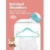 imageHOUSE DAY 14 Inch Kids Velvet Hangers 100 Pack Durable Big Kid Hangers for Youth Teen Non Slip Kids Felt Hanger Cute Childrens Hanger for Closet BlackBlue