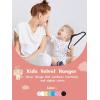 imageHOUSE DAY 14 Inch Kids Velvet Hangers 100 Pack Durable Big Kid Hangers for Youth Teen Non Slip Kids Felt Hanger Cute Childrens Hanger for Closet BlackBlack