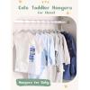 imageHOUSE DAY 14 Inch Kids Velvet Hangers 100 Pack Durable Big Kid Hangers for Youth Teen Non Slip Kids Felt Hanger Cute Childrens Hanger for Closet BlackGray
