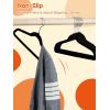 imageHOUSE DAY 14 Inch Kids Velvet Hangers 100 Pack Durable Big Kid Hangers for Youth Teen Non Slip Kids Felt Hanger Cute Childrens Hanger for Closet BlackBlack