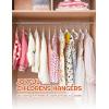 imageHOUSE DAY 14 Inch Kids Velvet Hangers 100 Pack Durable Big Kid Hangers for Youth Teen Non Slip Kids Felt Hanger Cute Childrens Hanger for Closet BlackWhite
