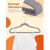 imageHOUSE DAY 14 Inch Kids Velvet Hangers 100 Pack Durable Big Kid Hangers for Youth Teen Non Slip Kids Felt Hanger Cute Childrens Hanger for Closet BlackGray