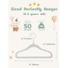 imageHOUSE DAY 14 Inch Kids Velvet Hangers 100 Pack Durable Big Kid Hangers for Youth Teen Non Slip Kids Felt Hanger Cute Childrens Hanger for Closet BlackGray