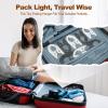imageHOUSE DAY Foldable Travel Hangers 10 Pack w10 Clips Cruise Essentials 2025 Portable Hangers Collapsible Hanger Plastic Travel Must Haves for Suitcase Hotel RV Road Trip Flying CampingWhiteBlack