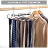 imageHOUSE DAY Pants Hangers Space Saving Wood Jean Hangers for Closet Non Slip Multi Functional Pants Rack Hanger Multiuse Pant Organizer for Closet Space Saving Hangers for Pants 4PACK BlackBlack