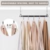imageHOUSE DAY Pants Hangers Space Saving Wood Jean Hangers for Closet Non Slip Multi Functional Pants Rack Hanger Multiuse Pant Organizer for Closet Space Saving Hangers for Pants 4PACK BlackBlack