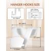 imageHOUSE DAY Space Saving Hangers 100 Pack Clear Clothes Hanger Connector Hooks Heavy Duty Hangers Space Saver Premium College Dorm Room Essentials Closet Organizers and StorageWhite