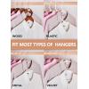 imageHOUSE DAY Space Saving Hangers 100 Pack Clear Clothes Hanger Connector Hooks Heavy Duty Hangers Space Saver Premium College Dorm Room Essentials Closet Organizers and StorageWhite