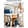 imageHOUSE DAY Space Saving Hangers 100 Pack Clear Clothes Hanger Connector Hooks Heavy Duty Hangers Space Saver Premium College Dorm Room Essentials Closet Organizers and StorageMulticolor