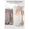 imageHOUSE DAY Space Saving Hangers 100 Pack Clear Clothes Hanger Connector Hooks Heavy Duty Hangers Space Saver Premium College Dorm Room Essentials Closet Organizers and StorageMulticolor