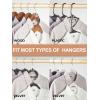 imageHOUSE DAY Space Saving Hangers 100 Pack Clear Clothes Hanger Connector Hooks Heavy Duty Hangers Space Saver Premium College Dorm Room Essentials Closet Organizers and StorageClear