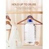 imageHOUSE DAY Space Saving Hangers 100 Pack Clear Clothes Hanger Connector Hooks Heavy Duty Hangers Space Saver Premium College Dorm Room Essentials Closet Organizers and StorageClear