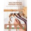 imageHOUSE DAY Space Saving Hangers 100 Pack Clear Clothes Hanger Connector Hooks Heavy Duty Hangers Space Saver Premium College Dorm Room Essentials Closet Organizers and StorageBlack