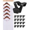 imageHOUSE DAY Space Saving Hangers 100 Pack Clear Clothes Hanger Connector Hooks Heavy Duty Hangers Space Saver Premium College Dorm Room Essentials Closet Organizers and StorageBlack