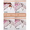 imageHOUSE DAY Space Saving Hangers 100 Pack Clear Clothes Hanger Connector Hooks Heavy Duty Hangers Space Saver Premium College Dorm Room Essentials Closet Organizers and StorageBlack