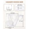 imageHOUSE DAY Space Saving Hangers 100 Pack Clear Clothes Hanger Connector Hooks Heavy Duty Hangers Space Saver Premium College Dorm Room Essentials Closet Organizers and StorageClear