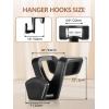 imageHOUSE DAY Space Saving Hangers 100 Pack Clear Clothes Hanger Connector Hooks Heavy Duty Hangers Space Saver Premium College Dorm Room Essentials Closet Organizers and StorageBlack