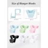 imageHOUSE DAY Space Saving Hangers 100 Pack Clear Clothes Hanger Connector Hooks Heavy Duty Hangers Space Saver Premium College Dorm Room Essentials Closet Organizers and StorageMulticolor