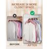 imageHOUSE DAY Space Saving Hangers 100 Pack Clear Clothes Hanger Connector Hooks Heavy Duty Hangers Space Saver Premium College Dorm Room Essentials Closet Organizers and StorageClear