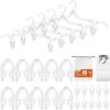 imageHOUSE DAY Foldable Travel Hangers 10 Pack w10 Clips Cruise Essentials 2025 Portable Hangers Collapsible Hanger Plastic Travel Must Haves for Suitcase Hotel RV Road Trip Flying CampingWhiteWhite