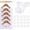 imageHOUSE DAY Space Saving Hangers 100 Pack Clear Clothes Hanger Connector Hooks Heavy Duty Hangers Space Saver Premium College Dorm Room Essentials Closet Organizers and StorageClear