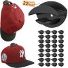 imageHOUSE DAY Adhesive Hat Hooks for Wall 16 Pack Strong Hat Rack for Baseball Cap Display Organizer Hats Holder for Wall Door Closet No Drilling BlackBlack