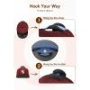 imageHOUSE DAY Adhesive Hat Hooks for Wall 16 Pack Strong Hat Rack for Baseball Cap Display Organizer Hats Holder for Wall Door Closet No Drilling BlackBlack