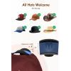imageHOUSE DAY Adhesive Hat Hooks for Wall 16 Pack Strong Hat Rack for Baseball Cap Display Organizer Hats Holder for Wall Door Closet No Drilling BlackBlack