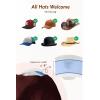 imageHOUSE DAY Adhesive Hat Hooks for Wall 16 Pack Strong Hat Rack for Baseball Cap Display Organizer Hats Holder for Wall Door Closet No Drilling BlackTranslucent
