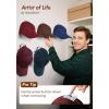 imageHOUSE DAY Adhesive Hat Hooks for Wall 16 Pack Strong Hat Rack for Baseball Cap Display Organizer Hats Holder for Wall Door Closet No Drilling BlackTranslucent