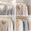 imageHOUSE DAY Satin Padded Hangers 10 Pack 17 Inch No Shoulder Bump for Women Clothes Bridal Hangers for Wedding DressWhite Beige