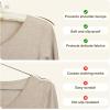 imageHOUSE DAY Satin Padded Hangers 10 Pack 17 Inch No Shoulder Bump for Women Clothes Bridal Hangers for Wedding DressWhite Beige
