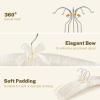 imageHOUSE DAY Satin Padded Hangers 10 Pack 17 Inch No Shoulder Bump for Women Clothes Bridal Hangers for Wedding DressWhite Beige
