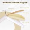 imageHOUSE DAY Satin Padded Hangers 10 Pack 17 Inch No Shoulder Bump for Women Clothes Bridal Hangers for Wedding DressWhite White