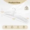 imageHOUSE DAY Satin Padded Hangers 10 Pack 17 Inch No Shoulder Bump for Women Clothes Bridal Hangers for Wedding DressWhite White