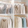 imageHOUSE DAY Satin Padded Hangers 10 Pack 17 Inch No Shoulder Bump for Women Clothes Bridal Hangers for Wedding DressWhite White