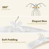 imageHOUSE DAY Satin Padded Hangers 10 Pack 17 Inch No Shoulder Bump for Women Clothes Bridal Hangers for Wedding DressWhite White