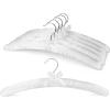 imageHOUSE DAY Satin Padded Hangers 10 Pack 17 Inch No Shoulder Bump for Women Clothes Bridal Hangers for Wedding DressWhite White