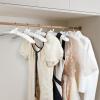 imageHOUSE DAY Satin Padded Hangers 10 Pack 17 Inch No Shoulder Bump for Women Clothes Bridal Hangers for Wedding DressWhite White