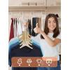 imageHOUSE DAY Closet Organizers and Storage 12 Pack College Dorm Room Essentials Multifunctional Organizer Magic Space Saving Hangers with 5 Holes Storage Organization for Wardrobe ClosetWhite