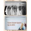 imageHOUSE DAY Closet Organizers and Storage 12 Pack College Dorm Room Essentials Multifunctional Organizer Magic Space Saving Hangers with 5 Holes Storage Organization for Wardrobe ClosetWhite