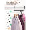 imageHOUSE DAY Closet Organizers and Storage 12 Pack College Dorm Room Essentials Multifunctional Organizer Magic Space Saving Hangers with 5 Holes Storage Organization for Wardrobe ClosetBlack