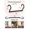 imageHOUSE DAY Closet Organizers and Storage 12 Pack College Dorm Room Essentials Multifunctional Organizer Magic Space Saving Hangers with 5 Holes Storage Organization for Wardrobe ClosetBlack