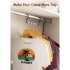 imageHOUSE DAY Closet Organizers and Storage 12 Pack College Dorm Room Essentials Multifunctional Organizer Magic Space Saving Hangers with 5 Holes Storage Organization for Wardrobe ClosetBlack