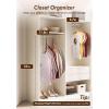 imageHOUSE DAY Closet Organizers and Storage 12 Pack College Dorm Room Essentials Multifunctional Organizer Magic Space Saving Hangers with 5 Holes Storage Organization for Wardrobe ClosetBlack