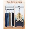 imageHOUSE DAY Closet Organizers and Storage 12 Pack College Dorm Room Essentials Multifunctional Organizer Magic Space Saving Hangers with 5 Holes Storage Organization for Wardrobe ClosetBlack