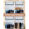 imageHOUSE DAY Closet Organizers and Storage 12 Pack College Dorm Room Essentials Multifunctional Organizer Magic Space Saving Hangers with 5 Holes Storage Organization for Wardrobe ClosetBlack