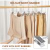 imageHOUSE DAY 120 Pack Clear Pants Hangers with Clips Plastic Skirt Hangers for Women 14 Inch Clip Hanger for Pants Skirts Jeans Shorts Legging with 360degree Swivel Hook 2 Adjustable ClipsClear