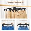 imageHOUSE DAY 120 Pack Clear Pants Hangers with Clips Plastic Skirt Hangers for Women 14 Inch Clip Hanger for Pants Skirts Jeans Shorts Legging with 360degree Swivel Hook 2 Adjustable ClipsBlack